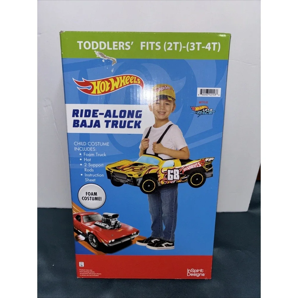 Hot Wheels Ride Along Baja Truck Halloween Costume Toddler 2T 3T 4T Dress Up